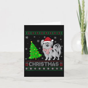 Carte Femme Papillon Chien Xmas Arbre Éclairage Christ l