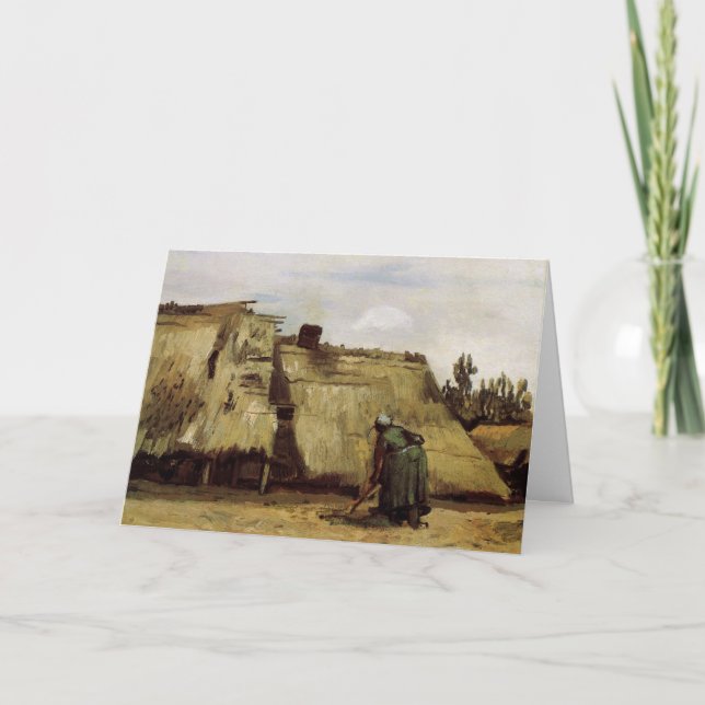 Carte Femme paysanne creusant le chalet par Vincent van  (Devant)