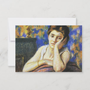 Carte Femme penchée sur une chaise