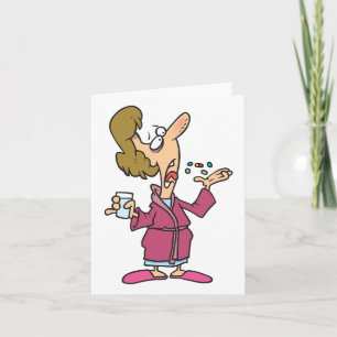 Carte Femme prenant des pilules