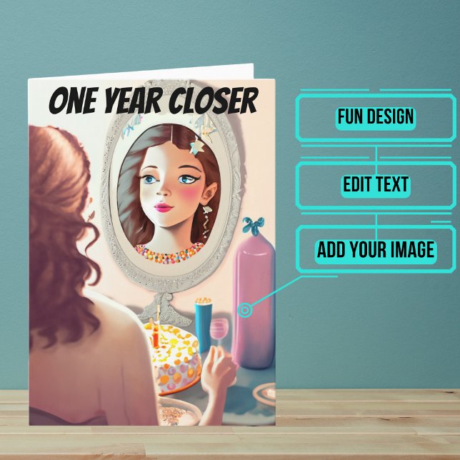 Carte Femme Que Tu Deviens Fille Drôle Anniversaire (This is a unique and fun birthday card for your daughter.)