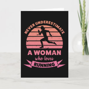 Carte Femme qui aime courir des cadeaux amusants Femme
