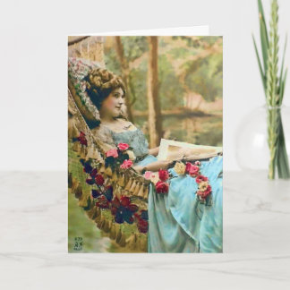 Carte Femme Relaxant photo Vintage