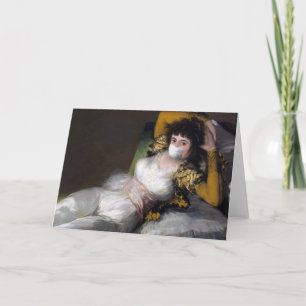 Carte Femme victorienne en masque de virus peinture rena