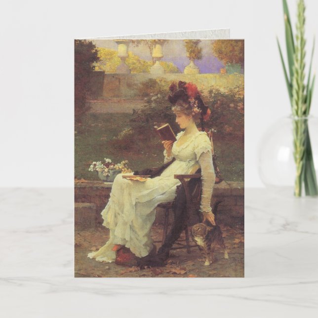 Carte Femme vintage V2 de lecture (Devant)