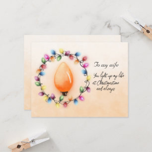 Carte Femme Vous illuminez ma vie à Noël toujours