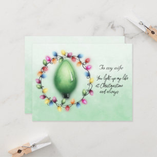Carte Femme Vous illuminez ma vie à Noël toujours