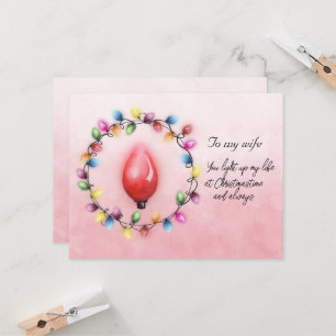 Carte Femme Vous illuminez ma vie à Noël toujours