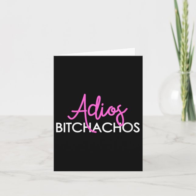 Carte Femmes Adios Achos Femmes Hommes Drôle Cinco De Ma (Devant)