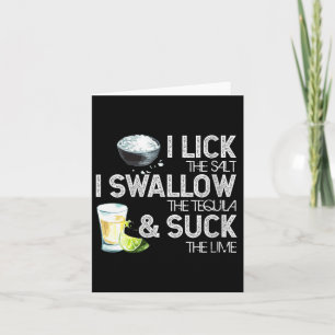 Carte Femmes Cinco De Mayo I Lick Salt Swallow Tequila S