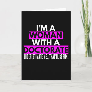 Carte Femmes Docteur Cadeaux pour femmes Mlle Mme Mme Ph