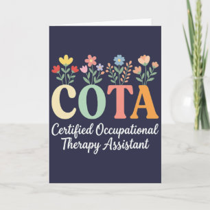 Carte femmes drôle floral COTA Certifié en ergothérapie