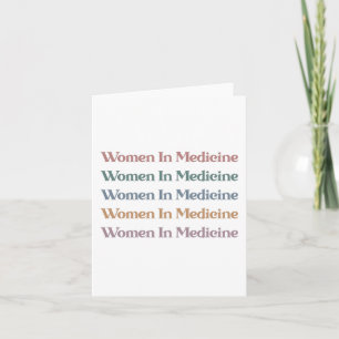 Carte Femmes en médecine Rétro Futur Infirmière Med Étud