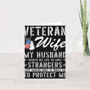 Carte Femmes Femme vétéran Femme Us Vétérinaire Mari de 