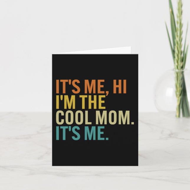 Carte Femmes Fête des mères Rétro Son moi Salut Je suis  (Devant)