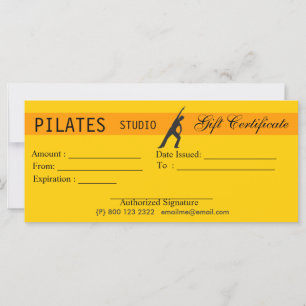 Carte Femmes Fitness Pilates Certificat Cadeau Cadeaux O
