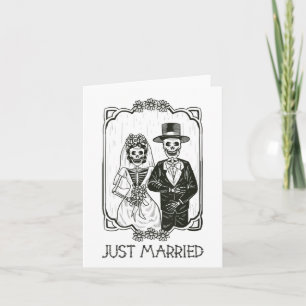 Carte Femmes Halloween Skeletons Mariée Et Groom Juste M