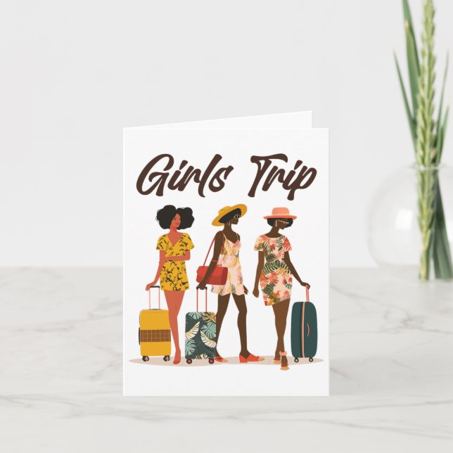Carte Femmes noires Voyage Afro Queen Melanin Africain (Devant)