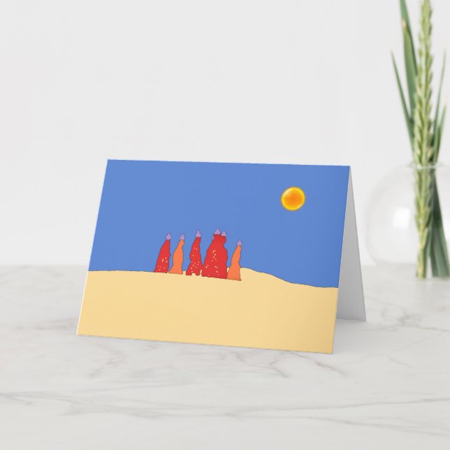 Carte Femmes transportant de l'eau dans le désert de Tha (Devant)