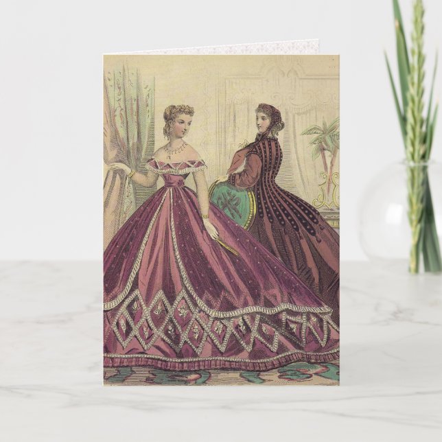 Carte Femmes vintages de 1860s (Devant)
