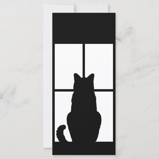 Carte Fenêtre Cat Cliquez pour Customiser Obtenir une dé (Devant)