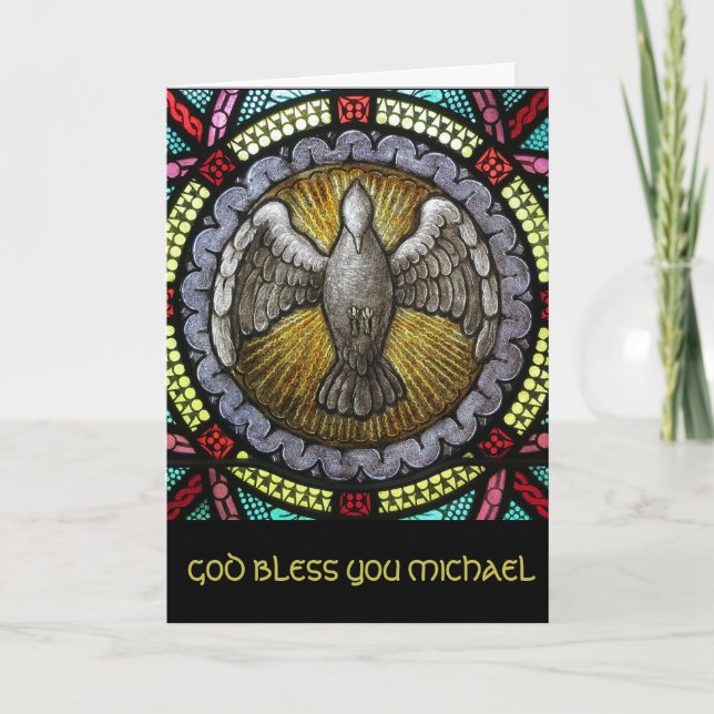 Carte Fenêtre de l'église en verre tendu Saint-Esprit Do (Devant)