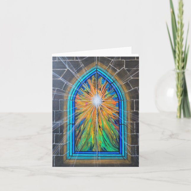 Carte Fenêtre en verre de l'église Light 3 (Devant)