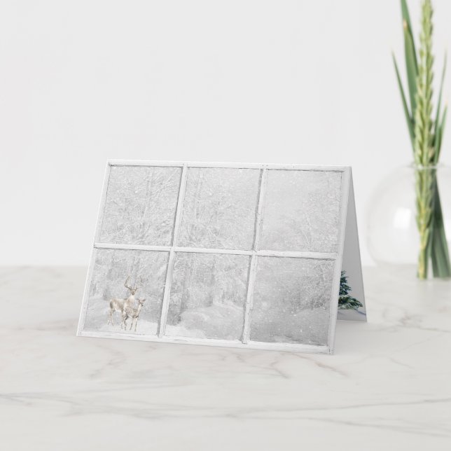 Carte Fenêtre hiver de Noël (Devant)