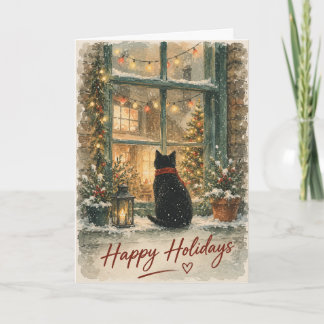 Carte Fenêtres de Noël festives & Message de bienvenue d