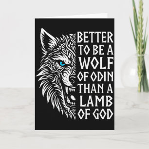 Carte Fenrir Viking Loup Norse Mieux vaut être un loup d