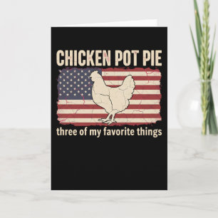 Carte Ferme de poulet drôle Pot Pie Amoureux de poulet r