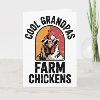 Carte Ferme de poulets de grand-père cool Drôle d'éleveu
