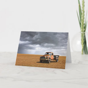 Carte Fermes   Vieux camion en campagne