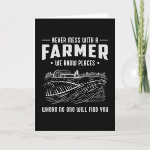 Carte Fermier Agricole Agriculture Drôle Tracteur Don