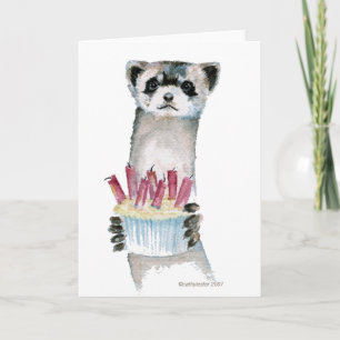 Carte Ferret d'anniversaire