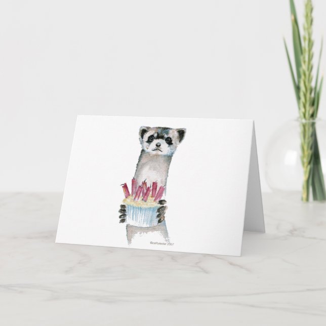 Carte Ferret d'anniversaire (Devant)