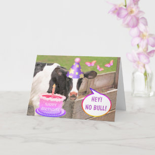 Carte Festin Funny Vache Anniversaire