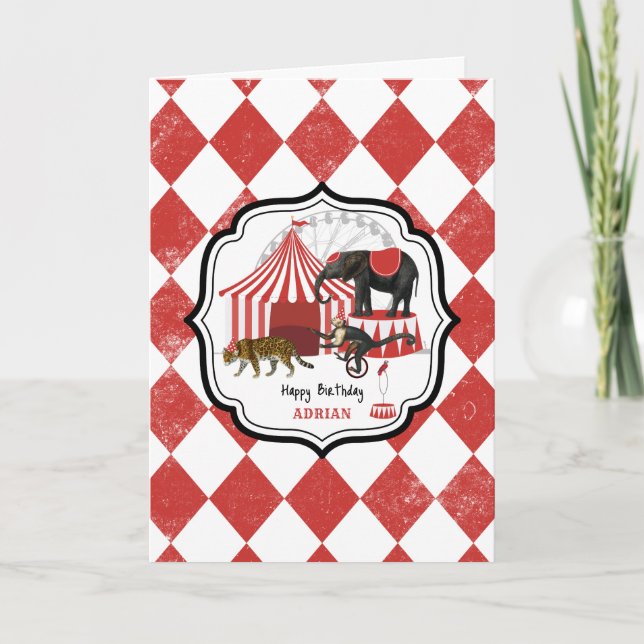 Carte Festival du Carnaval de cirque Thème Grand Top Ann (Devant)