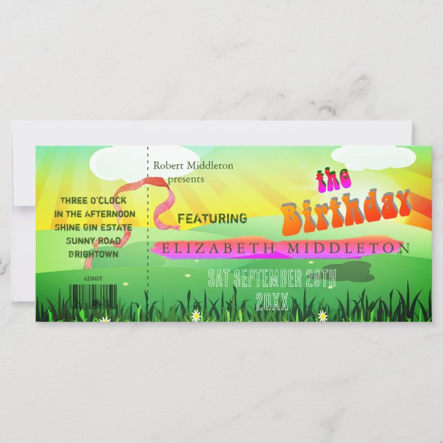 Carte Festival Rustique Anniversaire moderne (Devant)
