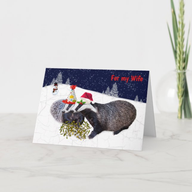 Carte Festive Badgers WIFE (Devant)