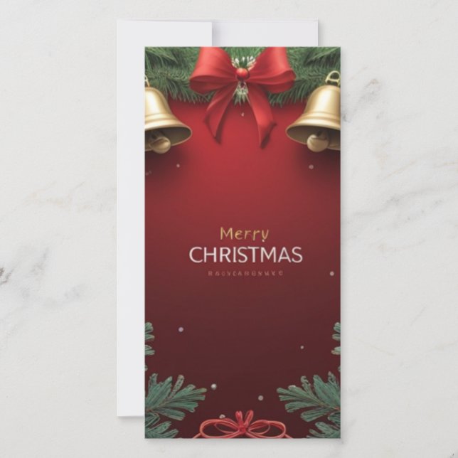 Carte Festive Christmas Bells and Ornaments design  (Devant)