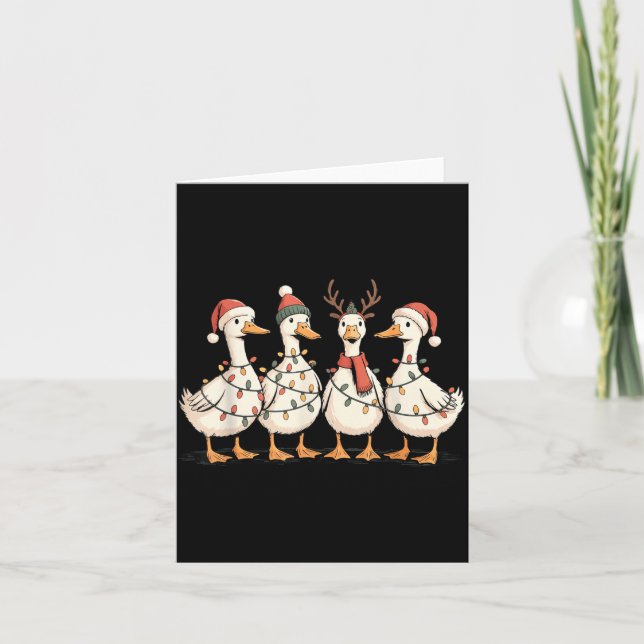 Carte Festive Christmas Ducks Decorative Jolly Xmas Holi (Devant)