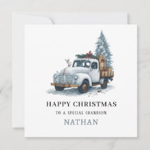 Carte Festive De Vacances De Camion De Noël Pour G