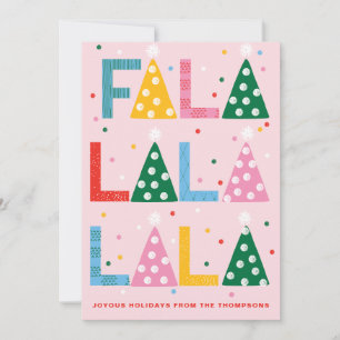 Carte Festive FA LA Joyous Christmas Card