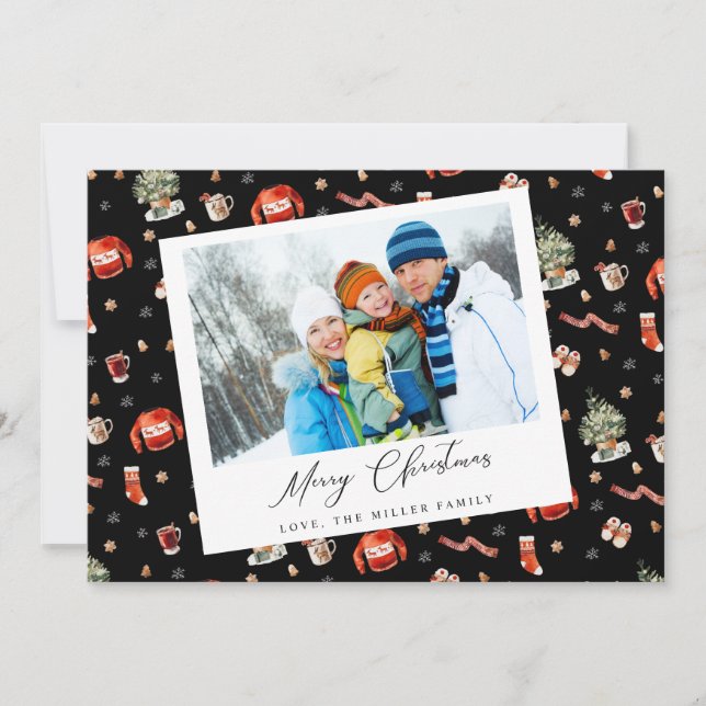 Carte Festive instantanée de photos Noël (Devant)