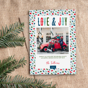 Carte Festive Love and Joy 4 Photo Holiday