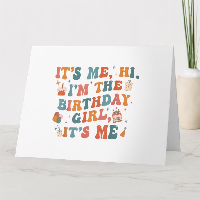 Carte Fête Anniversaire Unique C'Est Moi Bonjour Im L'An (Devant)