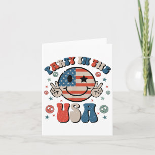 Carte Fête Aux Etats-Unis 4 juillet Preppy Smile Kids Me