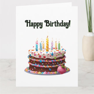 Carte Fête Cadeau à gâteau d'anniversaire sur mesure