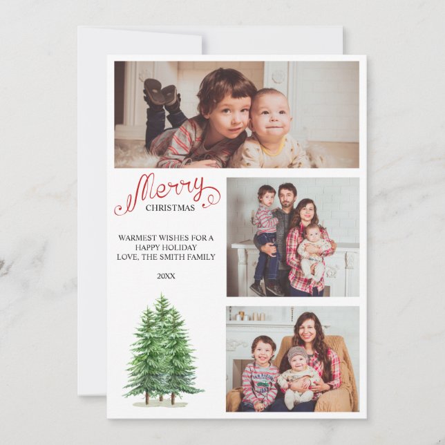 Carte Fête Collage Photo de Noël 3 (Devant)